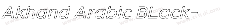 Akhand Arabic BLack字体转换